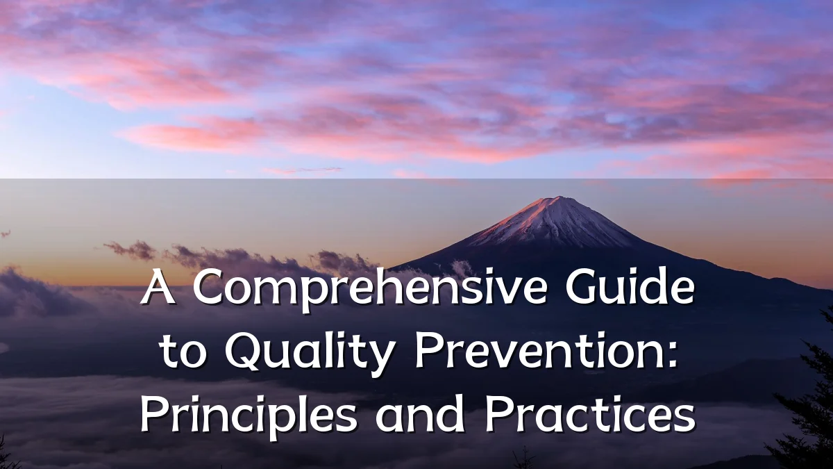 A Comprehensive Guide to Quality Prevention: Principles and Practices
