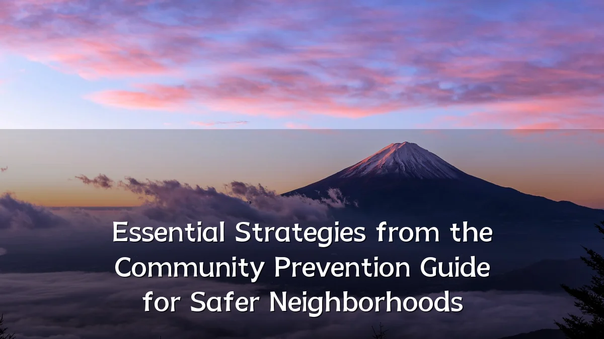 Essential Strategies from the Community Prevention Guide for Safer Neighborhoods