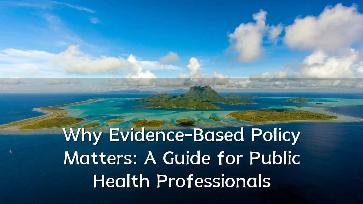 Why Evidence-Based Policy Matters: A Guide for Public Health Professionals