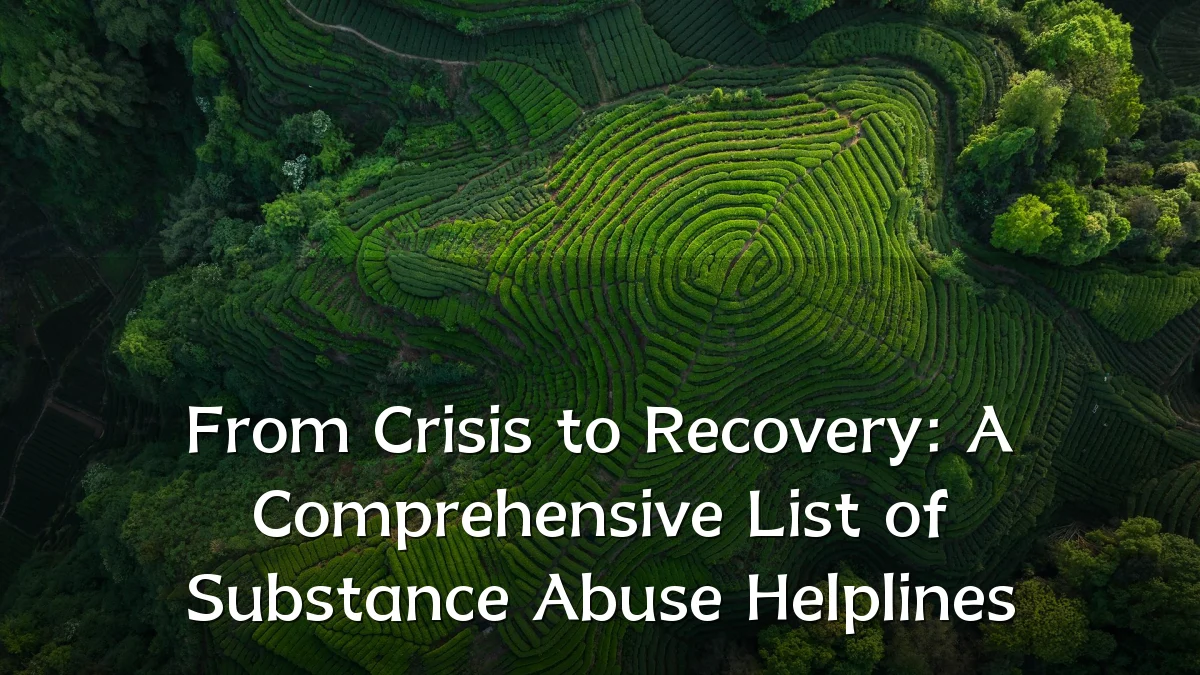 From Crisis to Recovery: A Comprehensive List of Substance Abuse Helplines