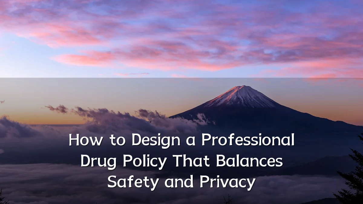 How to Design a Professional Drug Policy That Balances Safety and Privacy