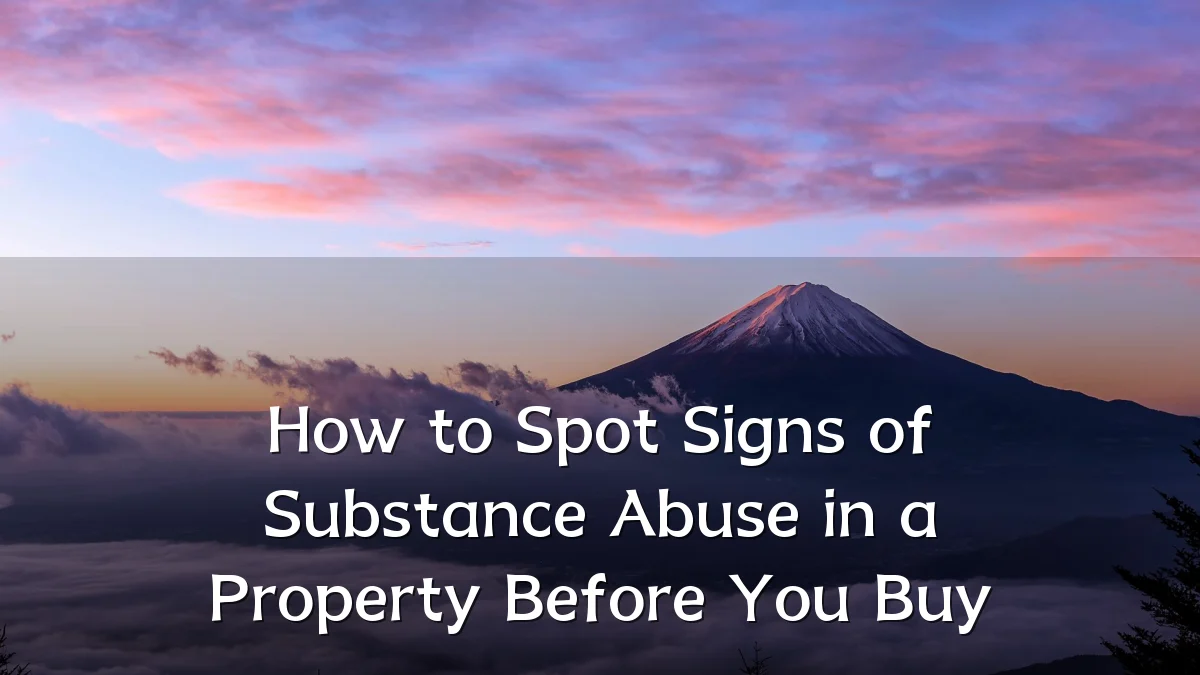 How to Spot Signs of Substance Abuse in a Property Before You Buy