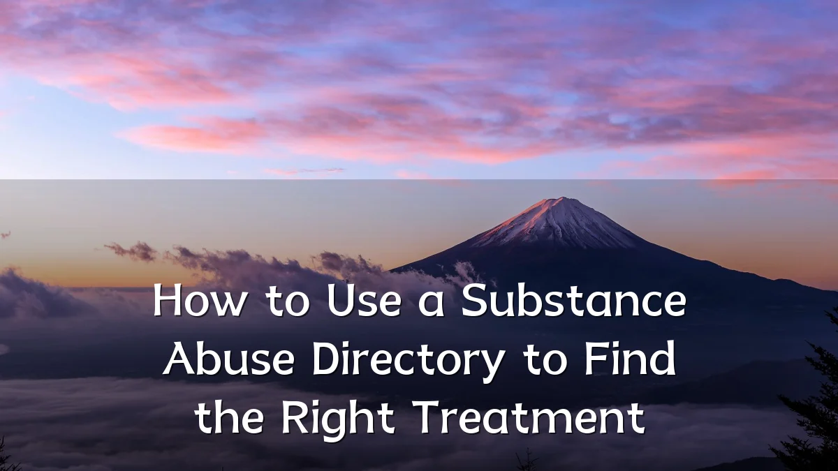How to Use a Substance Abuse Directory to Find the Right Treatment